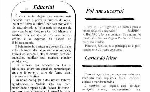 Boletim n. 1 – ano 1 – dez/1996 Boletim n. 1 – ano 1 – dez/1996