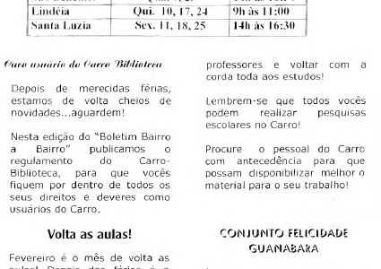 Boletim n. 1 – ano 5 – fev/2000