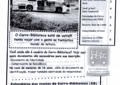 Boletim n. 1 – ano 14 – mar/2009 Boletim n. 1 – ano 14 – mar/2009