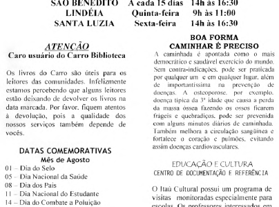 Boletim n. 5 –  ano 4 – ago/1999